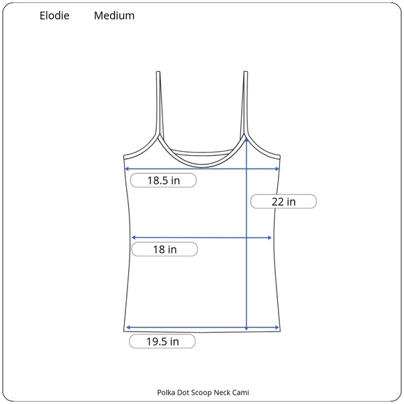 Elodie Polka Dot Cami Tank - Sz Med - EUC! - Picture 11 of 11